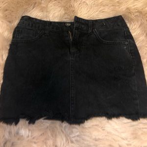 black denim skirt